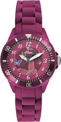 Ceas cu cuart pentru fete s.Oliver SO-2595-PQ violet - SECOND 