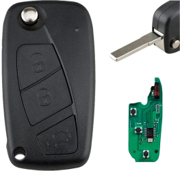 Cheie Auto Programabila Completa 433MHz cu 3 butoane compatibila Fiat Qubo Fiorino Doblo Punto Citroen Nemo Peugeot Bipper &ndash ci 