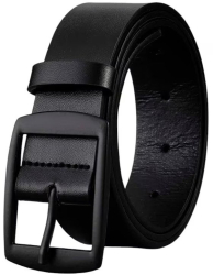 Curea barbati Neagra din piele PU casual cu catarama galvanizata Negru -100 Cm 