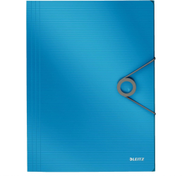 Dosar A4 Leitz din plastic cu inchidere cu elastic Albastru deschis - RESIGILAT 