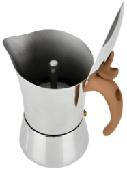 Espressor aragaz Fissman otel inoxidabil 18/10 16x10.5x18 cm argintiu/maro 