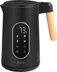 Fierbator electric ECG RK 1799 Smart Black 1.7 litri 2200 W pereti dubli panou tactil functii presetate negru 