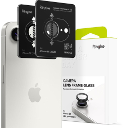 Folie Camera pentru iPhone 16e set 2 - Ringke Camera Lens Frame Glass - Black 