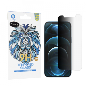 Folie pentru iPhone 12 Pro Max - Lito 2.5D Classic Glass - Privacy 