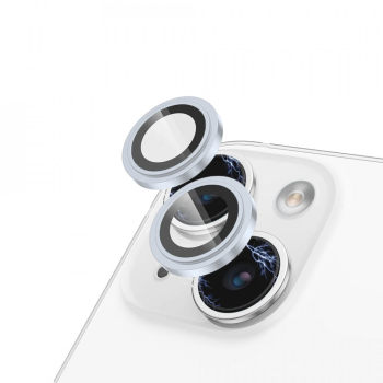 Folie pentru iPhone 15 / iPhone 15 Plus - Lito S+ Camera Glass Protector - Blue 