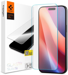 Folie pentru iPhone 15 / iPhone 16 - Spigen Glas.tR Slim - Clear 