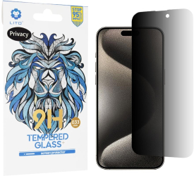 Folie pentru iPhone 15 Pro Max - Lito 2.5D Classic Glass - Privacy 