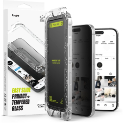 Folie pentru iPhone 16 Pro Max set 2 - Ringke Easy Slide Tempered Glass - Privacy 