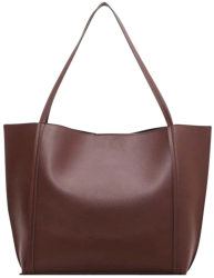 Geanta tote de Umar cu Design Simplu si Minimalist Capacitate Mare - Maro 