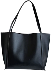 Geanta tote de Umar cu Design Simplu si Minimalist Capacitate Mare - Negru 