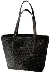 Geanta Tote Mare cu Fermoar Design Retro si Textura Eleganta 