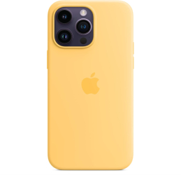 Husa din silicon Apple iPhone 14 Pro Max cu MagSafe Galben Sunglow - RESIGILAT 