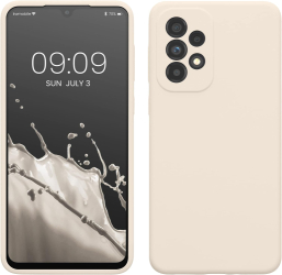 Husa din silicon Kwmobile pentru Samsung Galaxy A33 5G Crem mat - RESIGILAT 