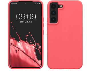 Husa din silicon Kwmobile pentru Samsung Galaxy S22 Coral neon - RESIGILAT 