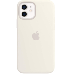 Husa din silicon pentru Apple iPhone 12 12 Pro cu MagSafe alba - SECOND 