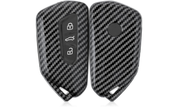 Husa pentru cheie auto Kwmobile compatibila cu VW Golf 8 negru carbon - RESIGILAT