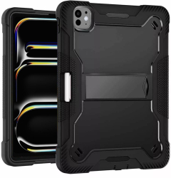 Husa pentru iPad Pro 13 2024 + Folie - Techsuit Rugged TabShell - Black 