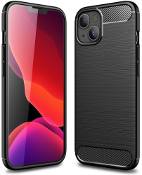 Husa pentru iPhone 13 mini - Techsuit Carbon Silicone - Black 