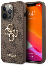 Husa pentru iPhone 13 Pro - Guess Hardcase 4G Big Metal Logo GUHCP13L4GMGBR - Brown 