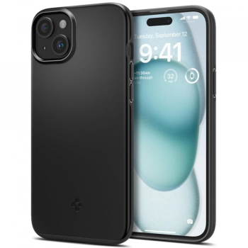 Husa pentru iPhone 15 - Spigen Thin Fit - Black 