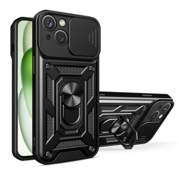 Husa pentru iPhone 15 - Techsuit CamShield Series - Black 