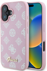 Husa pentru iPhone 16 Plus - Guess Peony Script MagSafe GUHMP16MPGPYSP - Pink 