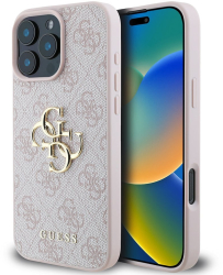 Husa pentru iPhone 16 Pro - Guess Hardcase 4G Big Logo GUHCP16L4GMGPI - Pink