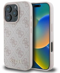 Husa pentru iPhone 16 Pro - Guess Hardcase 4G Classic GUHCP16LG4GFPI - Pink 
