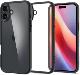 Husa pentru iPhone 16 - Spigen Ultra Hybrid - Matte Black 