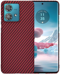 Husa pentru Motorola Edge 40 Neo - Techsuit Carbonite FiberShell - Red 