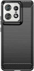 Husa pentru Motorola Edge 50 Pro - Techsuit Carbon Silicone - Black 