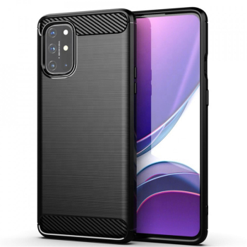 Husa pentru OnePlus 8T - Techsuit Carbon Silicone - Black 