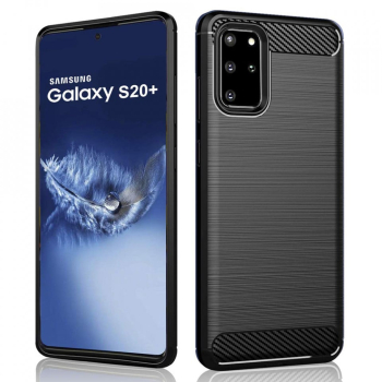 Husa pentru Samsung Galaxy S20 Plus 4G / S20 Plus 5G - Techsuit Carbon Silicone - Black 