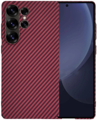Husa pentru Samsung Galaxy S25 Ultra - Techsuit Carbonite FiberShell - Red 
