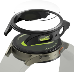Husa pentru Samsung Galaxy Watch7A 40mm + Folie - Ringke Slim - Titanium Black 
