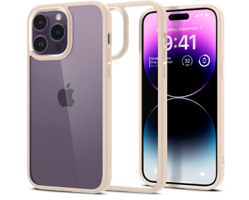 Husa Spigen Ultra Hybrid pentru iPhone 14 Pro Max Bej - RESIGILAT