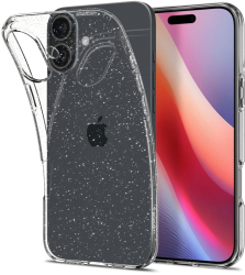 Huse pentru iPhone 16 - Spigen Liquid Crystal Glitter - Crystal Quartz 
