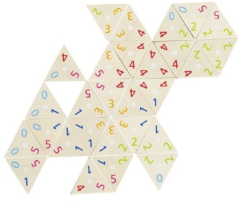 Joc domino de logica 5 ani+ din lemn Tri-Domino 