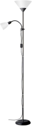 Lampa de podea Brilliant Spari cu brat de citire 60W E27 negru alb - RESIGILAT 