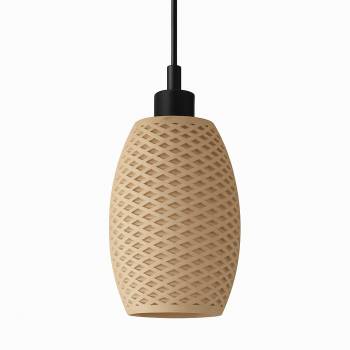 Lampa suspendata Sani Budva E27 material ecologic PLA 136 x 136 x H 228 mm bej 