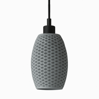 Lampa suspendata Sani Budva E27 material ecologic PLA 136 x 136 x H 228 mm gri 