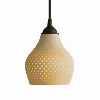 Lampa suspendata Sani Milano E27 material ecologic PLA 145 x 145 x H 145 mm bej 