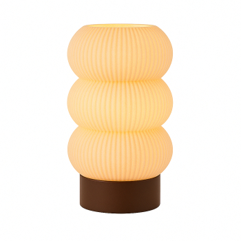 Lampa Valencia E27 material ecologic PLA 146 x 146 x H 194 mm bej maro 