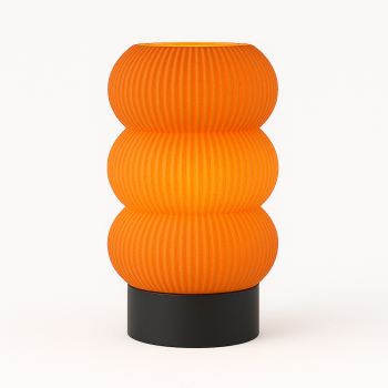 Lampa Valencia E27 material ecologic PLA 146 x 146 x H 194 mm portocaliu 