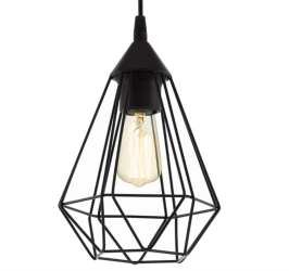 Lustra Pendul vintage EGLO Tarbes E27 O 17 5 cm negru - RESIGILAT 