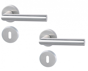 Maner usa interior STROXX cu rozeta pentru cheie si maner la 90 de grade material inox mat 