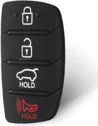 Membrana Cauciuc Butoane Cheie Auto 4 Butoane Compatibila Hyundai Tucson Santa Fe ix45 Sonata i40 &ndash Pad Inlocuire Taste Telecomand 