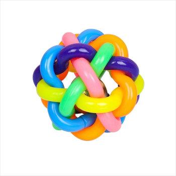 Minge colorata pentru caini cu clopotel 