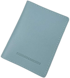 Mini portofel compact din piele PU subtire si portabil design modern si elegant - Turcoaz 