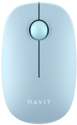 Mouse Fara Fir 2.4GHz 1600 DPI ABS PC- Havit MS57GT - Light Blue 